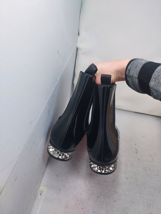 CHRISTIAN LOUBOUTIN MENS Black Roadyrocks Patent Leather Chelsea Boot main image 7